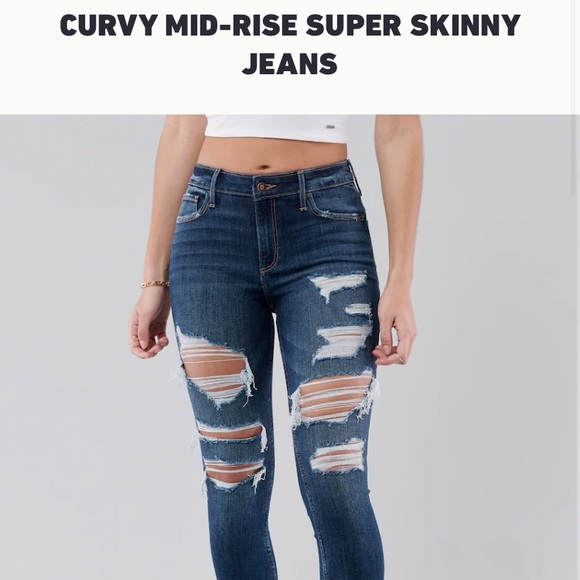 mid rise super skinny jeans hollister 